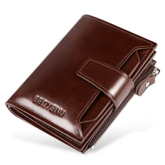 Vintage Men's Wallet Anti-theft Swiping Short