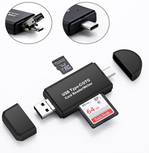 Тип C & micro USB и USB 3 в 1 OTG картридер высокоскоростной USB2.0 Универсальный OTG TF /SD для android компьютер заголовки расширения