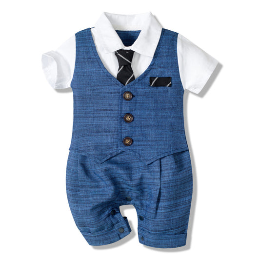 Été Nouveau Bébé Garçon Salopette Garçons Gentleman Vêtements de Bébé Enfants