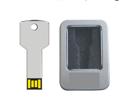 La fourniture de tin métal clés U disque laser logo personnalisé cadeau clé USB flash mémoire banque