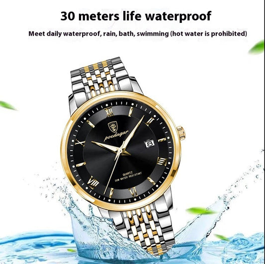 Men's Watch Waterproof Luminous Calendar Quartz Watch