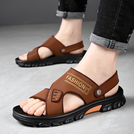 Sandales d'été en cuir de vachette d'été pour hommes