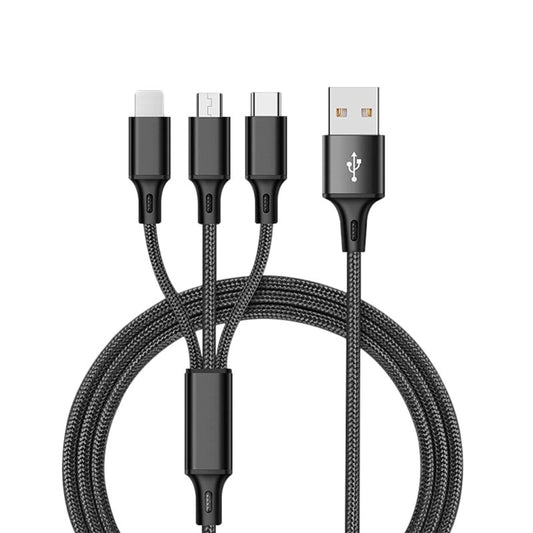 3 dans 1 USB Câble Pour iPhone XS Max XR X 8 7 De Charge Chargeur Micro USB Câble Pour Android USB TypeC Mobile Téléphone Câbles