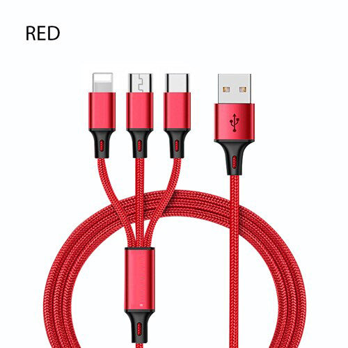 3 dans 1 USB Câble Pour iPhone XS Max XR X 8 7 De Charge Chargeur Micro USB Câble Pour Android USB TypeC Mobile Téléphone Câbles