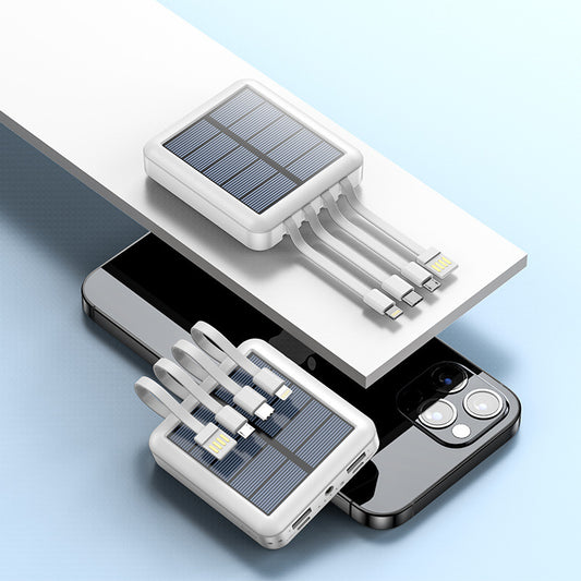 Mini Portable Power Bank Avec Câble Solaire