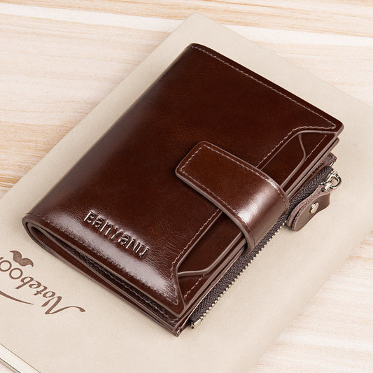 Vintage Men's Wallet Anti-theft Swiping Short
