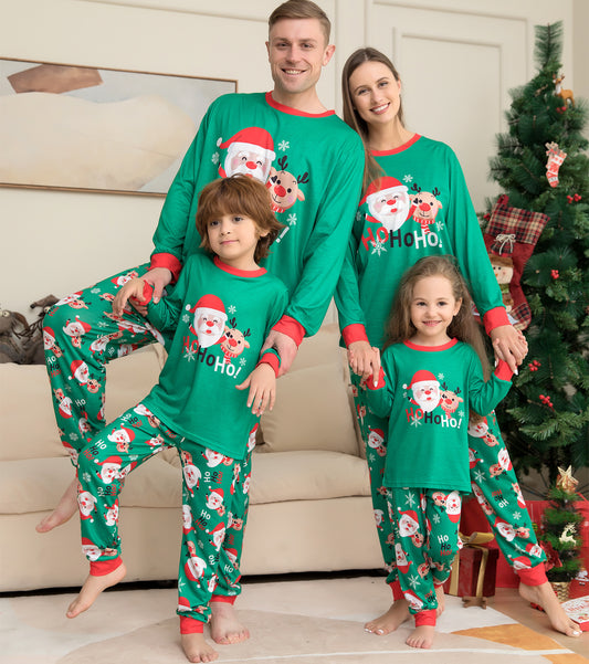 Pyjamas de noël Pour La Famille Correspondant À La Famille De Noël Pyjama Ensembles Santa Claus Imprimé Haut De Nuit